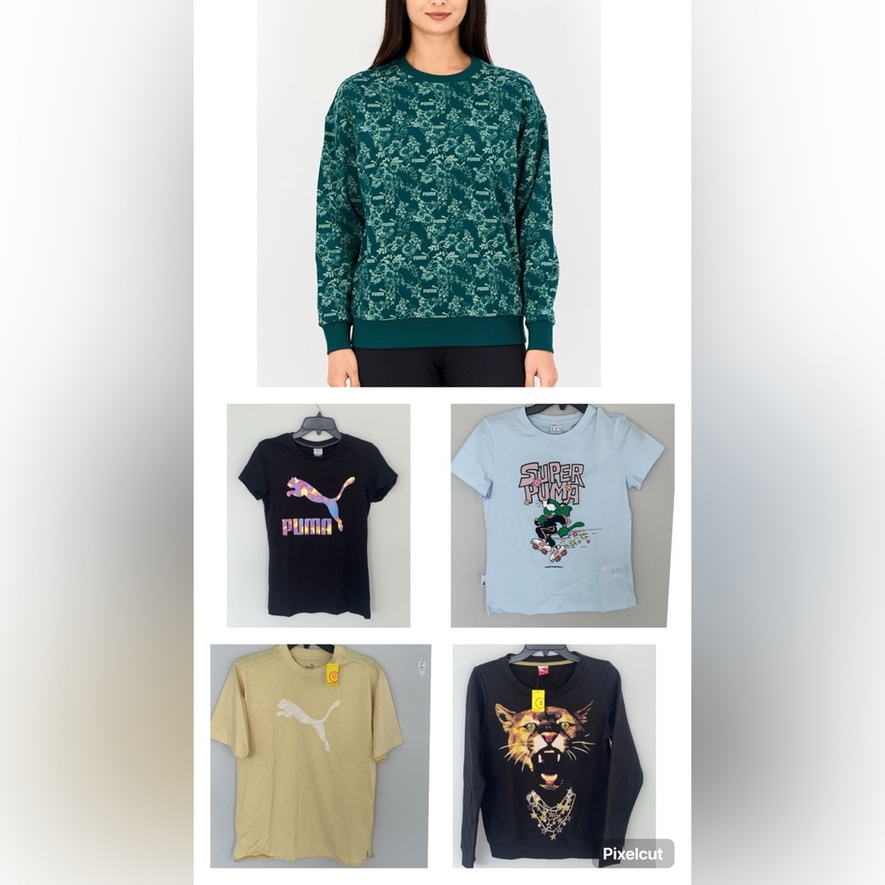 Two puma sweatshirt & three T-shirts